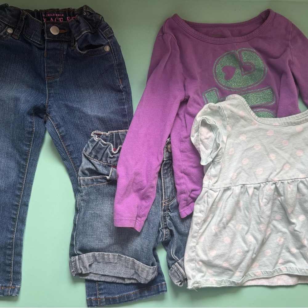 Lot Of 4 Size 3T‎ - Shorts, Jeans, Long Sleeve, Short Sleeve